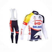 2013 Maillot Cyclisme Lotto Belisol Violet Blanc Manches Longues Et Cuissard