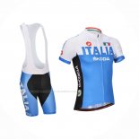 2014 Maillot Cyclisme Castelli Bleu Blanc Manches Courtes Et Cuissard