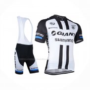 2014 Maillot Cyclisme Giant Shimano Noir Blanc Manches Courtes Et Cuissard