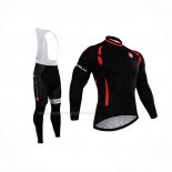 2015 Maillot Cyclisme Castelli Brillant Noir Manches Longues Et Cuissard