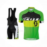 2016 Maillot Cyclisme Scott Jaune Vert Manches Courtes Et Cuissard