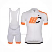 2018 Maillot Cyclisme Cipollini Easy Bianchi Orange Manches Courtes Et Cuissard