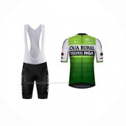 2020 Maillot Cyclisme Caja Rural Blanc Vert Manches Courtes Et Cuissard