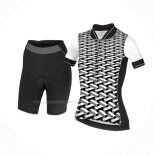 2020 Maillot Cyclisme Femme RH+ Blanc Noir Manches Courtes Et Cuissard