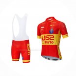 2020 Maillot Cyclisme W52-fc Porto Rouge Jaune Manches Courtes Et Cuissard