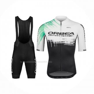 2021 Maillot Cyclisme Orbea Blanc Noir Manches Courtes Et Cuissard