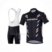 2021 Maillot Cyclisme Shimano Noir Manches Courtes Et Cuissard