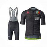 2023 Maillot Cyclisme Castelli Maratona Dles Dolomites-enel Noir Manches Courtes Et Cuissard