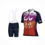 2024 Maillot Cyclisme Jayco AlUla Rose Orange Manches Courtes Et Cuissard