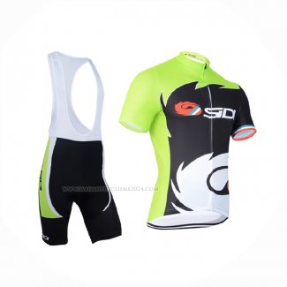 2014 Maillot Cyclisme Castelli SIDI Noir Vert Manches Courtes Et Cuissard