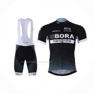 2017 Maillot Cyclisme Bora Profond Noir Manches Courtes Et Cuissard