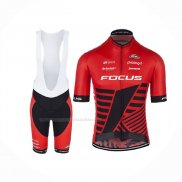 2017 Maillot Cyclisme Focus XC Rouge Manches Courtes Et Cuissard