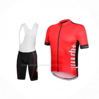 2017 Maillot Cyclisme RH+ Rouge Manches Courtes Et Cuissard