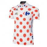 2017 Maillot Cyclisme Tour De France Blanc Rouge Manches Courtes