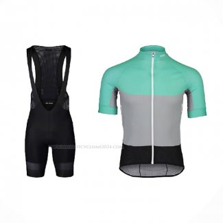 2021 Maillot Cyclisme POC Vert Manches Courtes Et Cuissard