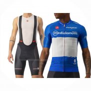 2023 Maillot Cyclisme Giro D'italie Bleu Blanc Manches Courtes Et Cuissard