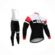 2015 Maillot Cyclisme Castelli Profond Blanc Noir Manches Longues Et Cuissard