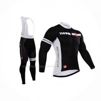 2015 Maillot Cyclisme Castelli Profond Noir Manches Longues Et Cuissard