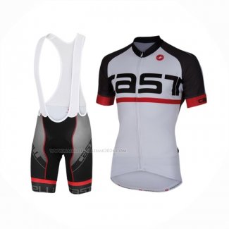 2016 Maillot Cyclisme Castelli Blanc Manches Courtes Et Cuissard