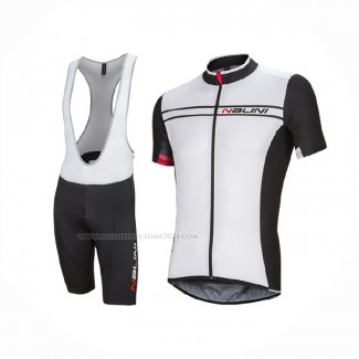 2016 Maillot Cyclisme Nalini Blanc Noir Manches Courtes Et Cuissard