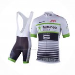 2018 Maillot Cyclisme Fortuneo Samsic Blanc Manches Courtes Et Cuissard