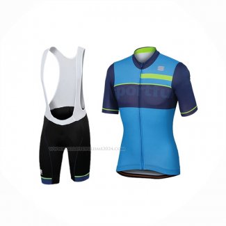 2018 Maillot Cyclisme Sportful Bleu Manches Courtes Et Cuissard