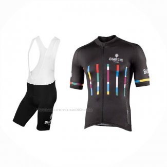 2021 Maillot Cyclisme Bianchi Noir Manches Courtes Et Cuissard(3)