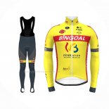 2021 Maillot Cyclisme Wallonie Bruxelles Jaune Manches Longues Et Cuissard