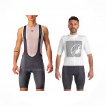 2022 Maillot Cyclisme Castelli Blanc Gris Manches Courtes Et Cuissard