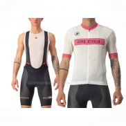 2022 Maillot Cyclisme Giro D'italie Rose Blanc Manches Courtes Et Cuissard