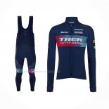 2023 Maillot Cyclisme Trek Factory Bleu Manches Longues Et Cuissard