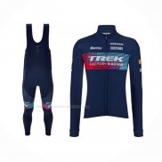 2023 Maillot Cyclisme Trek Factory Bleu Manches Longues Et Cuissard