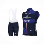 2024 Gilet Coupe-vent Groupama-FDJ Blanc Bleu Et Cuissard