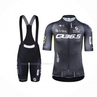 2024 Maillot Cyclisme Q36.5 Noir Manches Courtes Et Cuissard