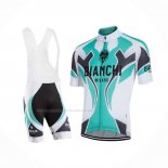 2016 Maillot Cyclisme Bianchi Azur Blanc Manches Courtes Et Cuissard