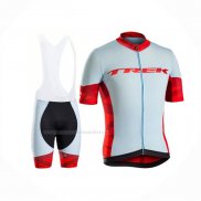 2016 Maillot Cyclisme Trek Bontrager Bleu Rouge Manches Courtes Et Cuissard