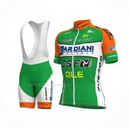 2018 Maillot Cyclisme Bardiani Csf Vert Blanc Manches Courtes Et Cuissard