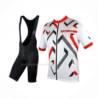 2019 Maillot Cyclisme Nalini Descesa 2.0 Blanc Rouge Manches Courtes Et Cuissard