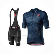 2020 Maillot Cyclisme Giro D'italie Fonce Bleu Manches Courtes Et Cuissard