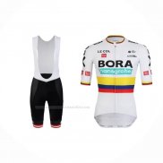 2022 Maillot Cyclisme Bora-Hansgrone Jaune Bleu Rouge Manches Courtes Et Cuissard