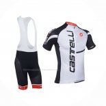 2013 Maillot Cyclisme Castelli Noir Blanc Manches Courtes Et Cuissard