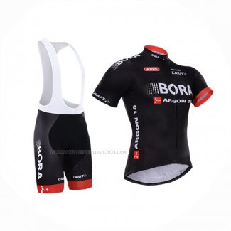 2015 Maillot Cyclisme Bora Noir Manches Courtes Et Cuissard