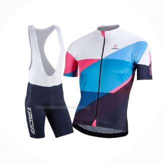 2017 Maillot Cyclisme Nalini Champion Bleu Blanc Manches Courtes Et Cuissard