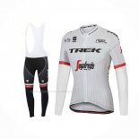 2017 Maillot Cyclisme Trek Segafredo Blanc Manches Longues Et Cuissard