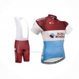 2018 Maillot Cyclisme Ag2r La Mondiale Marron Blanc Manches Courtes Et Cuissard