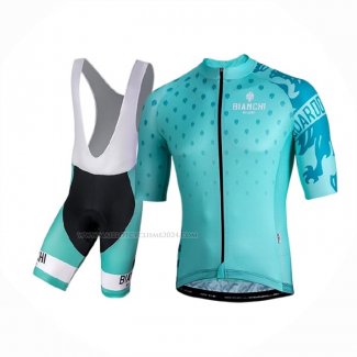 2019 Maillot Cyclisme Bianchi MTX Vert Manches Courtes Et Cuissard