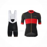 2019 Maillot Cyclisme Lecol Noir Rouge Manches Courtes Et Cuissard