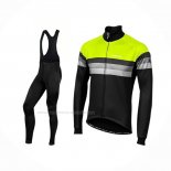 2019 Maillot Cyclisme Nalini Warm 2.0 Noir Vert Manches Longues Et Cuissard