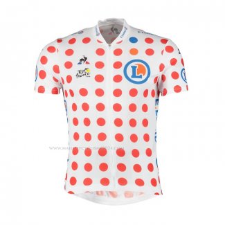 2019 Maillot Cyclisme Tour De France Blanc Rouge Manches Courtes