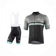 2021 Maillot Cyclisme Bianchi Gris Manches Courtes Et Cuissard